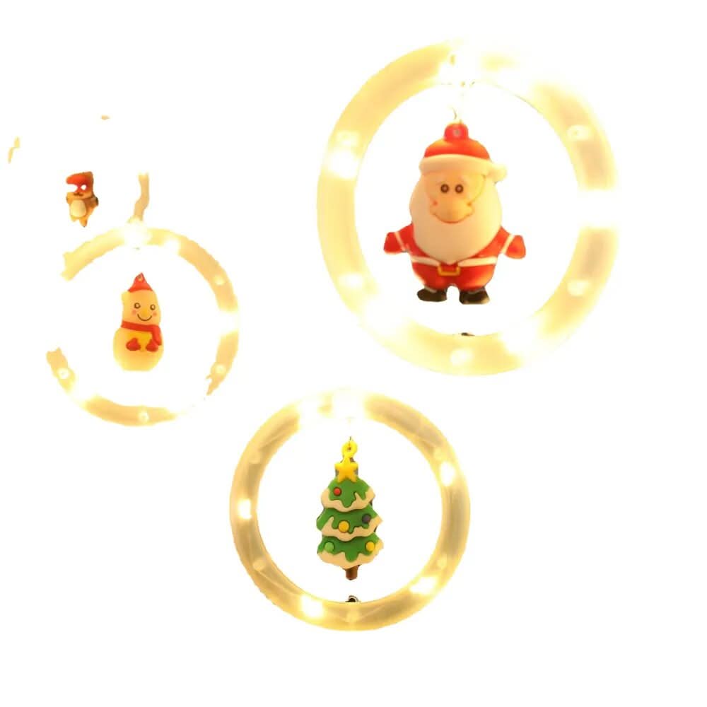 Cortina de Luzes de Natal em LED para Decoração – Brilho Festivo e Encantador