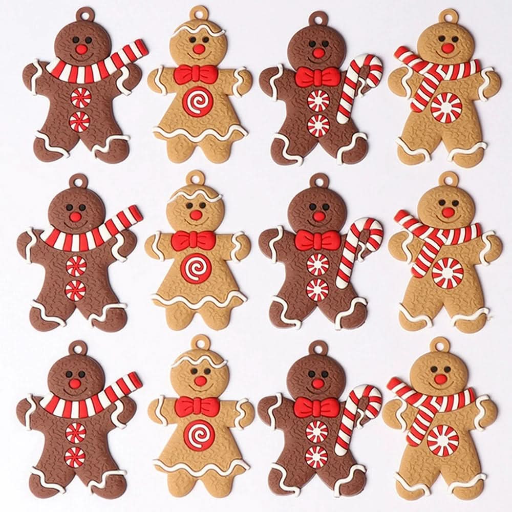 Decoração de árvore de Natal Pingente Gingerbread Man 25 Peças